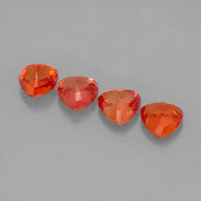 Gemas de zafiro naranja natural de  ct, trillón, VVS-VS