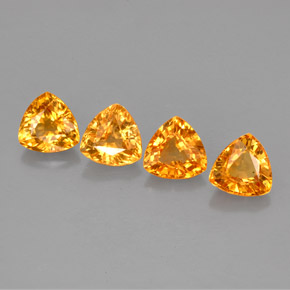 Gemas de zafiro naranja natural de  ct, trillón, VVS-VS