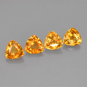 Gemas de zafiro naranja natural de  ct, trillón, VVS-VS