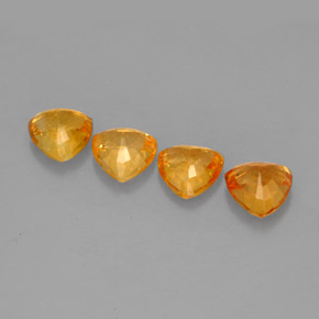 Gemas de zafiro naranja natural de  ct, trillón, VVS-VS