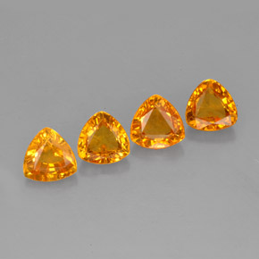 Gemas de zafiro naranja natural de  ct, trillón, VVS-VS