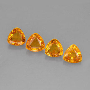 Gemas de zafiro naranja natural de  ct, trillón, VVS-VS