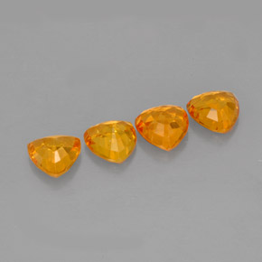 Gemas de zafiro naranja natural de  ct, trillón, VVS-VS