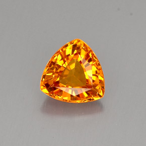 Zafiro naranja natural de 0,78 ct, trillón, VS