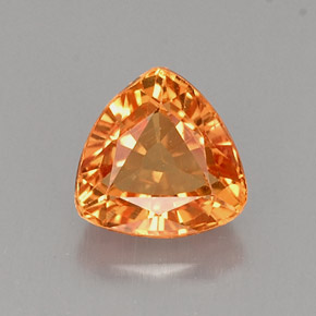 Zafiro naranja natural de 0,93 ct, trillón, VVS-VS