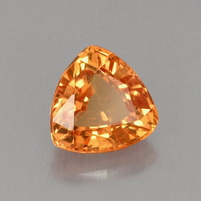 Zafiro naranja natural de 0,93 ct, trillón, VVS-VS