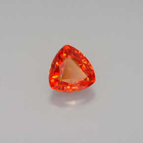 Zafiro naranja natural de 0,80 ct, trillón, VVS-VS