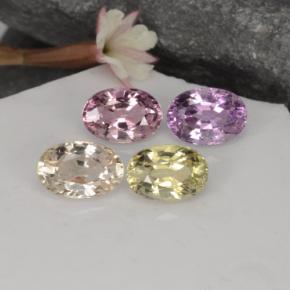 Gemas de zafiro multicolor natural de 2,75 ct, corte óvalo, VVS-VS