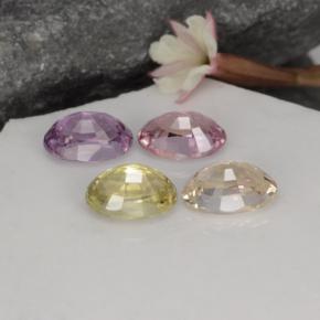 Gemas de zafiro multicolor natural de 2,75 ct, corte óvalo, VVS-VS