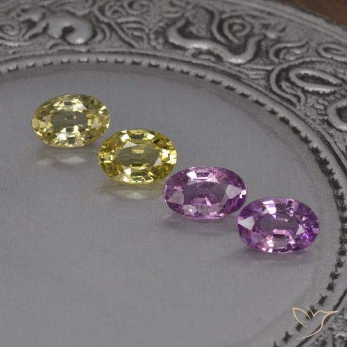 Gemas de zafiro multicolor natural de 2,15 ct, corte óvalo, VVS-VS