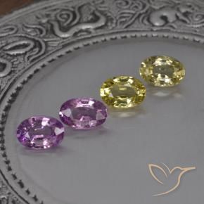 Gemas de zafiro multicolor natural de 2,15 ct, corte óvalo, VVS-VS