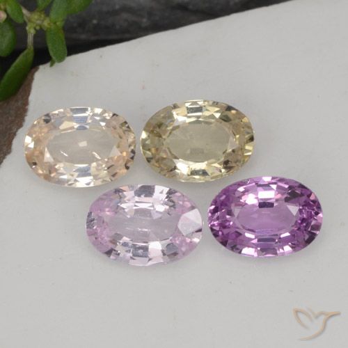 Gemas de zafiro multicolor natural de 2,17 ct, corte óvalo, VVS-VS