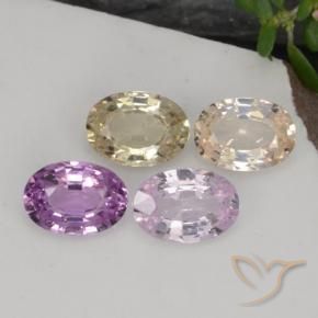Gemas de zafiro multicolor natural de 2,17 ct, corte óvalo, VVS-VS