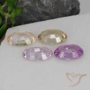Gemas de zafiro multicolor natural de 2,17 ct, corte óvalo, VVS-VS