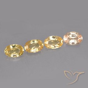 Gemas de zafiro multicolor natural de 2,12 ct, corte óvalo, VVS-VS