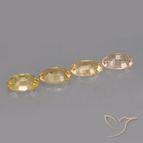 Gemas de zafiro multicolor natural de 2,12 ct, corte óvalo, VVS-VS