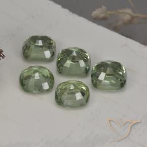 Gemas de zafiro verde natural de 2,63 ct, corte cojín, VVS-VS