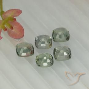 Gemas de zafiro verde natural de 2,66 ct, corte cojín, VVS-VS