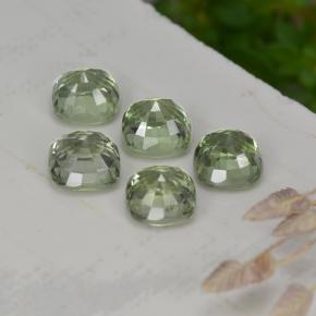 Gemas de zafiro verde natural de 2,61 ct, corte cojín, VVS-VS