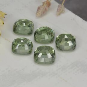 Gemas de zafiro verde natural de 2,51 ct, corte cojín, VVS-VS