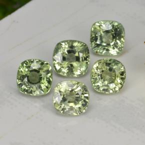 Gemas de zafiro verde natural de 2,70 ct, corte cojín, VVS-VS