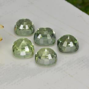 Gemas de zafiro verde natural de 2,70 ct, corte cojín, VVS-VS