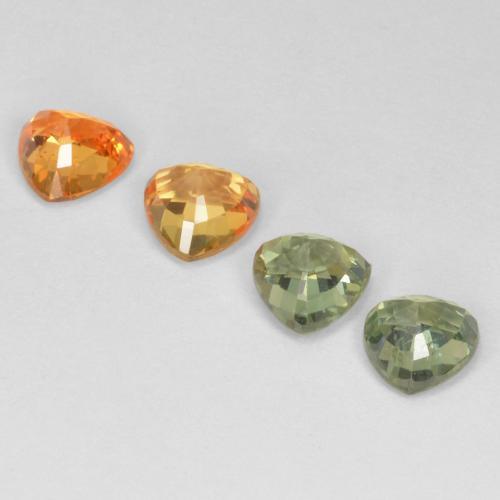 Gemas de zafiro multicolor natural de 3,60 ct, trillón, VVS-VS