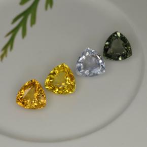 Gemas de zafiro multicolor natural de 3,18 ct, trillón, VVS-VS