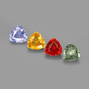 Gemas de zafiro multicolor natural de  ct, trillón, VVS-VS