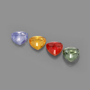Gemas de zafiro multicolor natural de  ct, trillón, VVS-VS