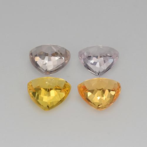 Gemas de zafiro multicolor natural de 2,73 ct, trillón, VVS-VS