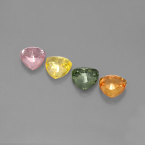 Gemas de zafiro multicolor natural de  ct, trillón, VVS-VS