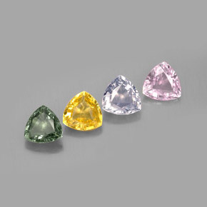 Gemas de zafiro multicolor natural de  ct, trillón, VVS-VS