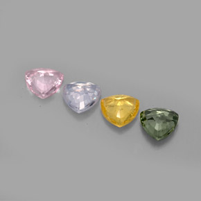 Gemas de zafiro multicolor natural de  ct, trillón, VVS-VS