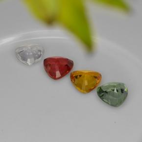 Gemas de zafiro multicolor natural de 2,75 ct, trillón, VVS-VS