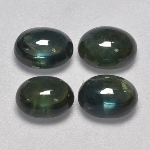 Gemas de zafiro verde natural de 5,64 ct, corte óvalo, translúcido