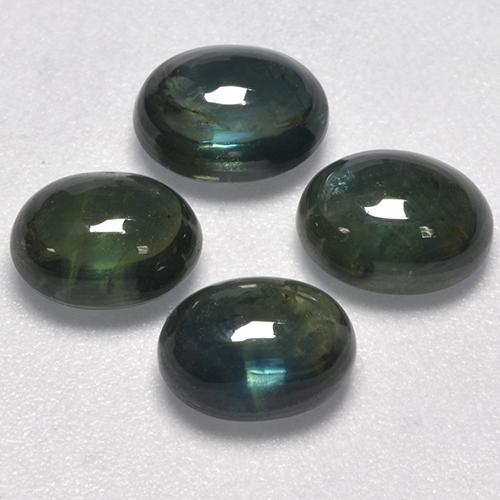 Gemas de zafiro verde natural de 5,64 ct, corte óvalo, translúcido