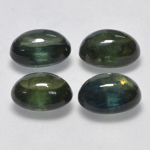 Gemas de zafiro verde natural de 5,64 ct, corte óvalo, translúcido