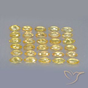 Gemas de zafiro amarillo natural de 3,68 ct, marquesa, VVS-VS