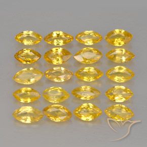 Gemas de zafiro amarillo natural de 2,53 ct, marquesa, VVS-VS