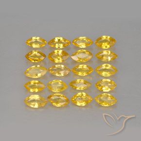 Gemas de zafiro amarillo natural de 2,53 ct, marquesa, VVS-VS