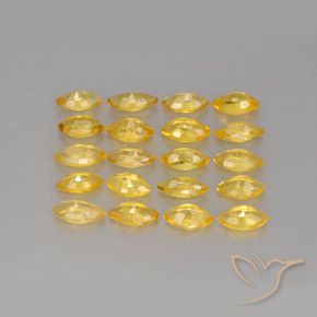 Gemas de zafiro amarillo natural de 2,53 ct, marquesa, VVS-VS