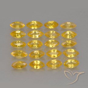 Gemas de zafiro amarillo natural de 2,26 ct, marquesa, VVS-VS