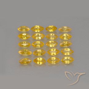 Gemas de zafiro amarillo natural de 2,26 ct, marquesa, VVS-VS