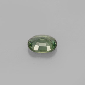 Zafiro verde natural de 0,71 ct, corte óvalo, VVS-VS