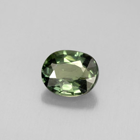 Zafiro verde natural de 0,79 ct, corte óvalo, VVS-VS