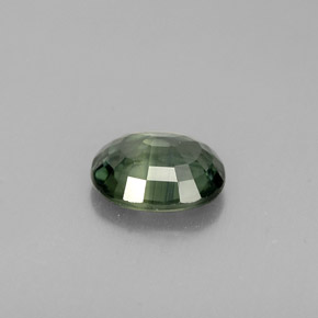 Zafiro verde natural de 0,76 ct, corte óvalo, VS