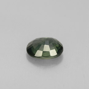 Zafiro verde natural de 0,70 ct, corte óvalo, VS