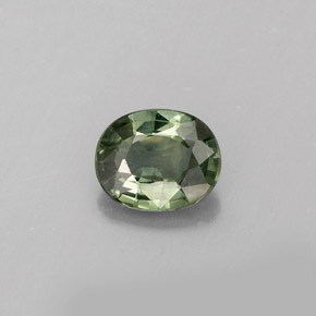 Zafiro verde natural de 0,69 ct, corte óvalo, VS