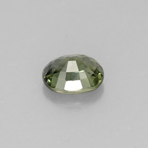 Zafiro verde natural de 0,87 ct, corte óvalo, VS